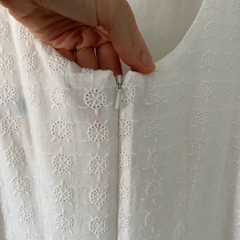 Tori Richard White Textured Mini Dress - Picture 4 of 7